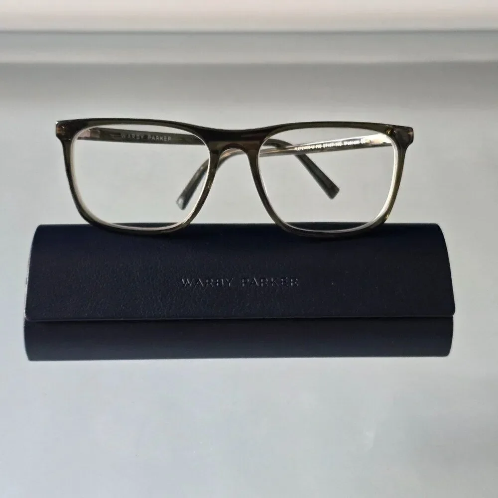 Warby Parker Fletcher W 719 Eyeglasses Frames Black Full Rim Square 57-17-145